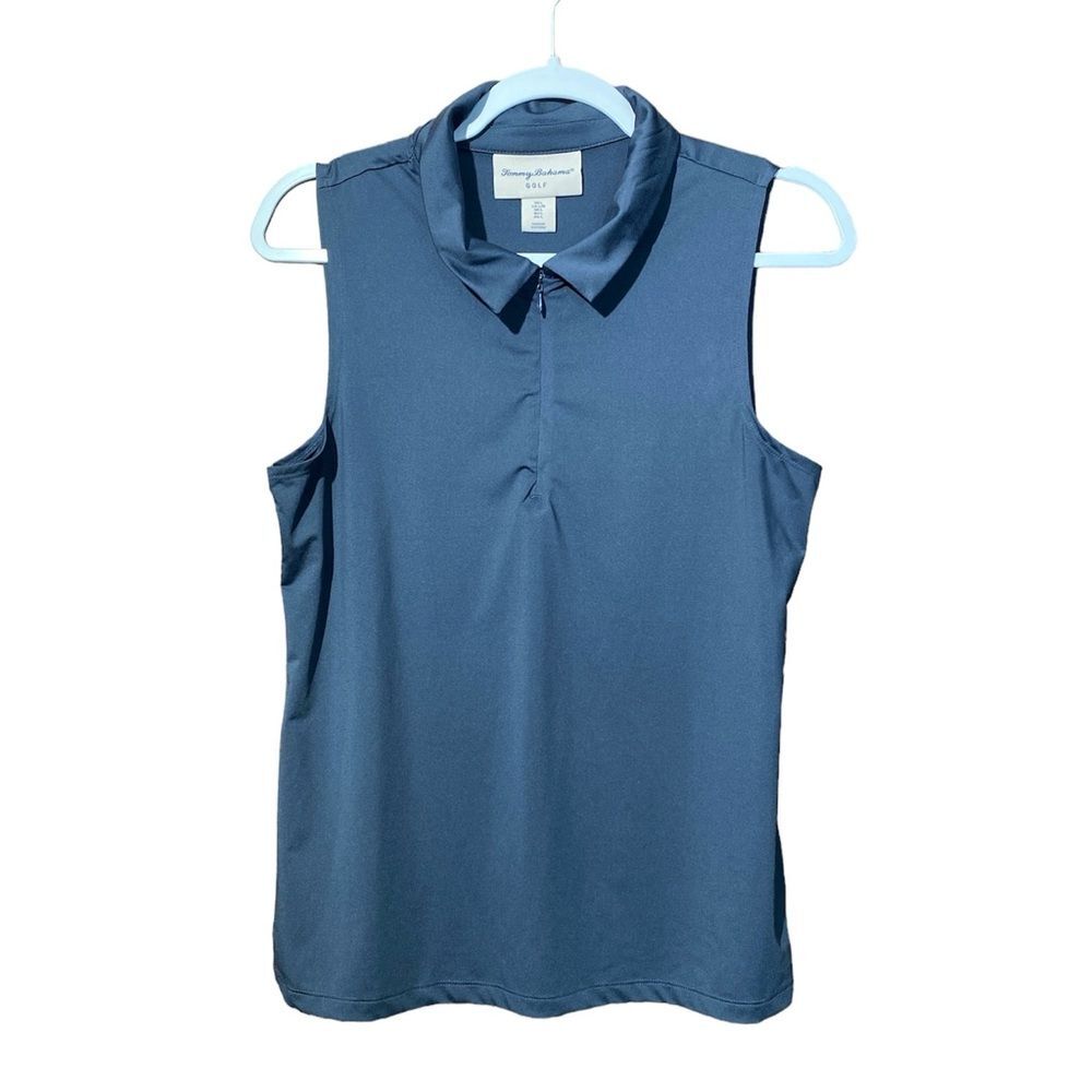 Tommy Bahama Golf Collared Sleeveless 1/4 Zip Polo Top Women's Size Large